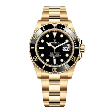 Rolex Submariner Black Dial/Yellow Gold Oyster Bracelet