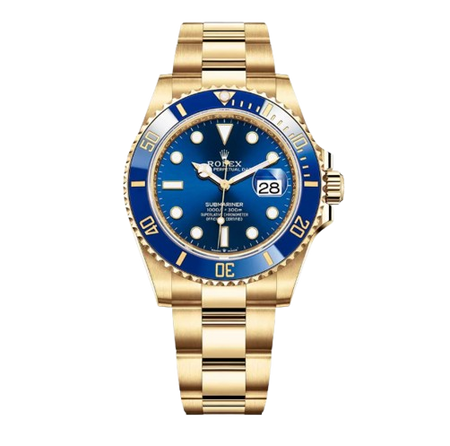 Rolex Submariner Royal Blue Dial/Yellow Gold Oyster Bracelet