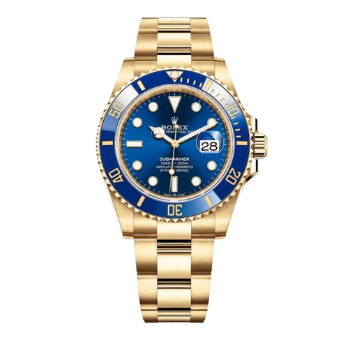 Rolex Submariner Royal Blue Dial/Yellow Gold Oyster Bracelet